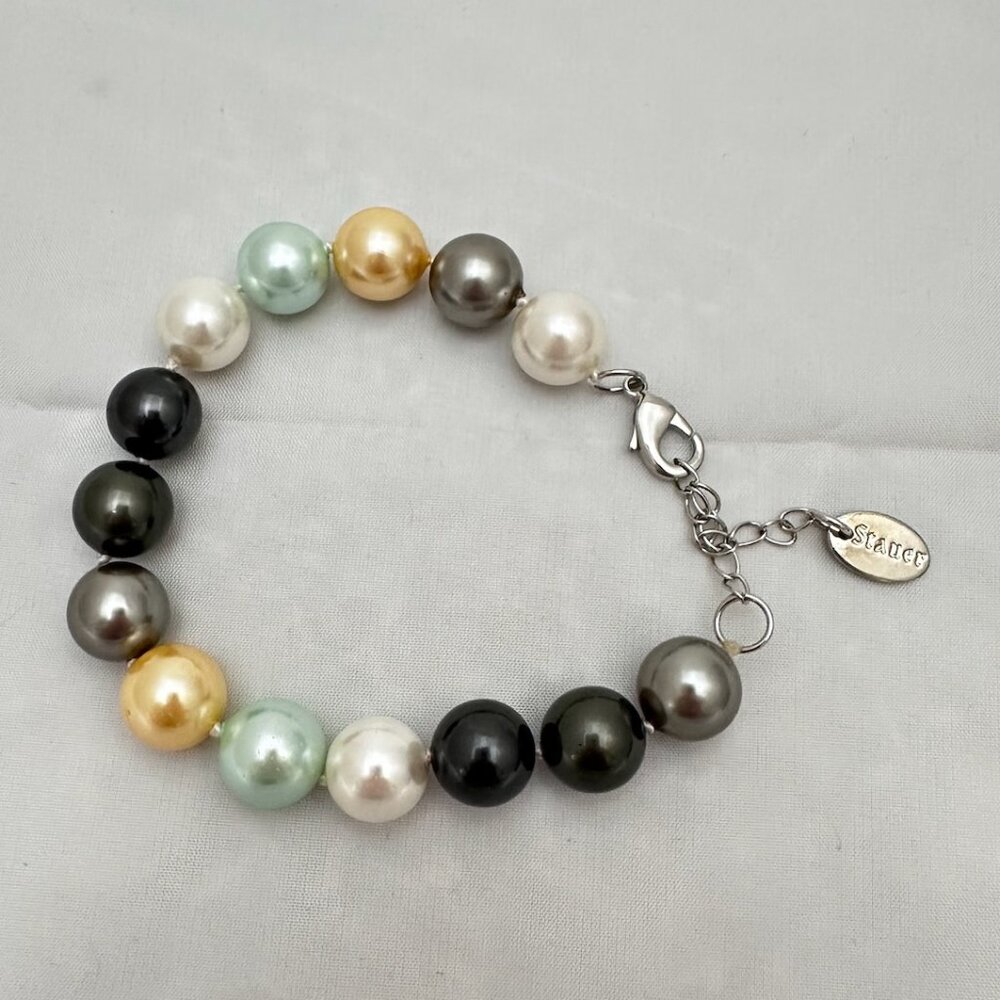 Stauer Multi-Colored Pearl Adjustable Bracelet - image 1